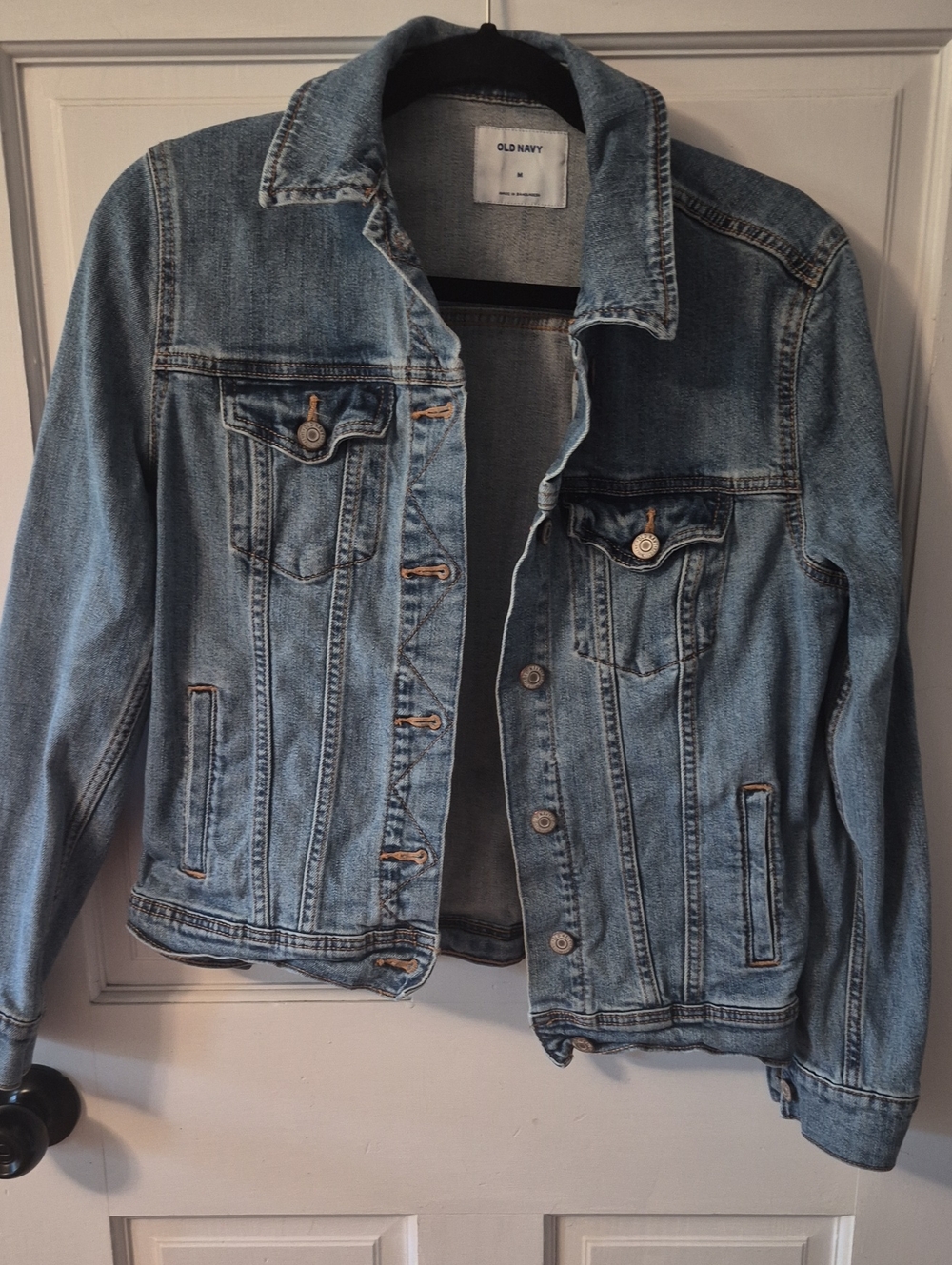 Old Navy Light Blue Denim Jean Jacket - Women's Casual Button-Up
